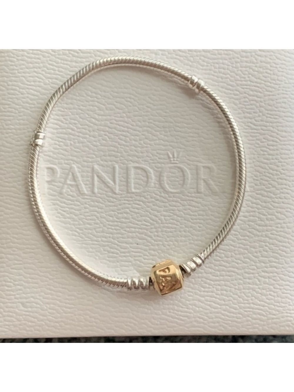 Pandora Retired Silver And 14k Gold Clasp